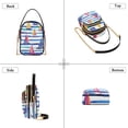 thumbnail image 3 of FORMRS Crossbody Bag for Women Quilted Travel Shoulder Cell Phone Purse with Chain Strap Handbag, Blue Hand Drawn Sailboats, 3 of 7