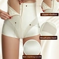 thumbnail image 6 of Ashirexll High Waisted Compression Bodysuit Shapewear for Women Elastic Underwear Briefs White L, 6 of 8