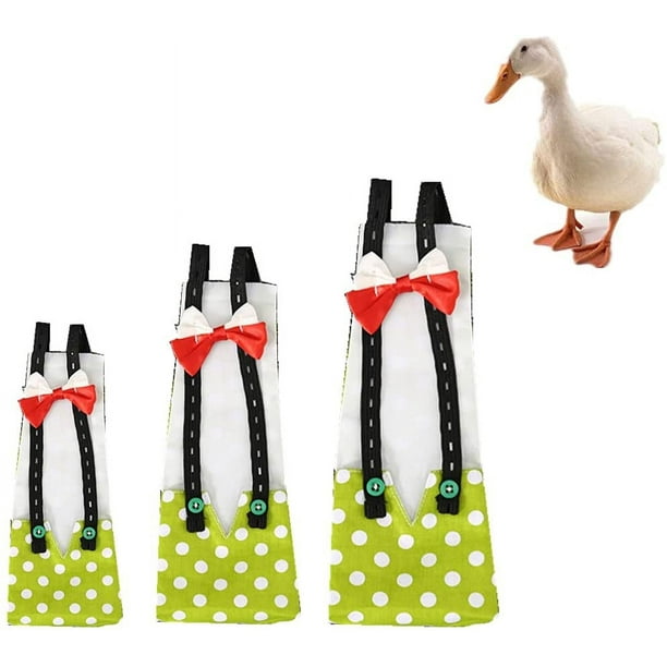 SHAR 3 knotted washable diapers (green with white polka dots, S/M/L) Designed for chickens