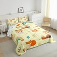 thumbnail image 4 of Feelyou Cute Magic Fox Bedding Comforter Set for Girl, Rainbow Love Heart Twin Comforter Sets, Girly Yellow Cartoon Animal Reversible Bedding Set, Lightweight Room Decor, 2-Piece, 4 of 9