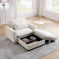 thumbnail image 2 of 51" Oversize Corduroy  Sofa Couch, Modular Couch with Storage Ottoman, Couch Deep Seat Couches for Modern Living Room/Apartment/Office, Beige, 2 of 9