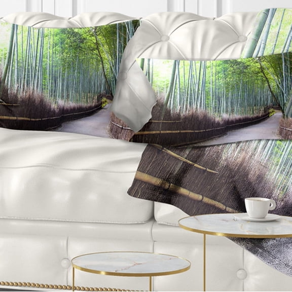 Designart 12" x 20" Multi-color Polyester Throw Pillow