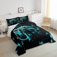 thumbnail image 4 of Erosebridal Comforter Set Twin Size Game Console Bedding Teen 3D Black and Teal Gamepad Gaming Bedding Comforter Sets Cool Gamer Controller Duvet Set(Teal Blue, Twin 2Pcs), 4 of 7