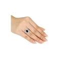 thumbnail image 3 of 3.90 Carat (Ctw) Lab-Created Blue & White Sapphire Ring in Sterling Silver for Women, 3 of 5