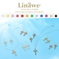 thumbnail image 7 of Linawe Peridot Green Cross Necklace for Women, Gold Plated Jewelry Cross Charm Pendant Chain Necklace, Crystal Imitation Diamond Birthstone Rhinestone Necklace, Catholic Birthday Mom Gifts, 7 of 7