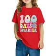 thumbnail image 1 of Fiudx Camiseta para Niños, Mezcla de Poliéster Suave, Cuello Redondo, Manga Corta, Cómoda, Informal, para Uso Diario, para Niños y Niñas, Diseño "100 Días de Clases", para Usar En Las Cuatro Estacion, 1 of 6
