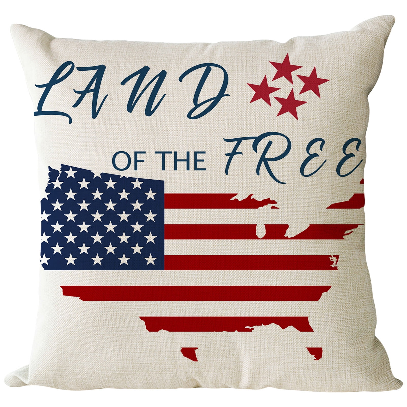 OAVQHLG3B 4th of July Decorations Pillow Covers 18x18 Inch Independence