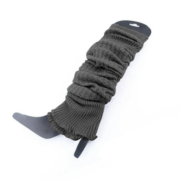 Women's Extra Long Stirrup Leg Warmers Winter Knitted Over Knee Thigh High Footless Socks Solid Color Warm Knitted Yarn Leg Cover