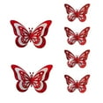 thumbnail image 2 of 6 Pcs 3D Butterfly Wall Decor Stickers - Butterfly Party Birthday Decor Butterfly Cake Toppers, Butterfly Bedroom Bathroom Wall Decor Valentines Day Wedding Butterfly Balloon Decor, 2 of 7