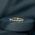 thumbnail image 4 of Rosec Jewels Floating Half Eternity Ring with Round Moissanite for Women (D-VS1 Quality), 10K Yellow Gold, US 3.00, 4 of 9