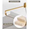 thumbnail image 6 of SUMGAR White Gold Floating Shelves for Wall Modern Storage shelf for Bathroom Bedroom Livingroom Home Decor Plant Stands,Set of 2, 6 of 9