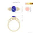 thumbnail image 5 of ANGARA Natural Vintage Style Oval 1.9 ct Tanzanite Ring with Diamonds in 14K Yellow Gold for Women (Size-9x7mm) | December Birthstone, Anniversary, Jewelry Gift for Women | Natural Tanzanite Ring, 5 of 9
