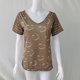 thumbnail image 4 of Camiseta estampada de manga corta con estampado de corazones para mujer Adepaton BST3007482-3, 4 of 5
