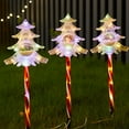 thumbnail image 2 of Tyidzon 3 Pack Christmas Solar Lights Outdoor, Christmas Decorations Waterproof LED Garden Stakes with Stars, Xmas Tree, Snowflakes for Pathway Lawn Patio Holiday Decor, 2 of 7