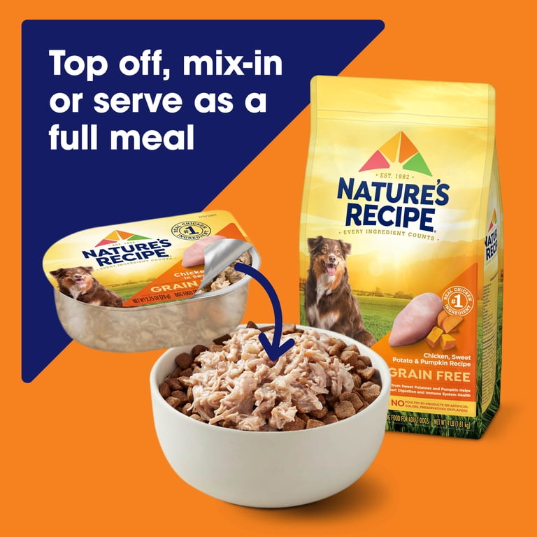 4 pack) Nature's Recipe Savory Broth Grain Free Wet Dog Food
