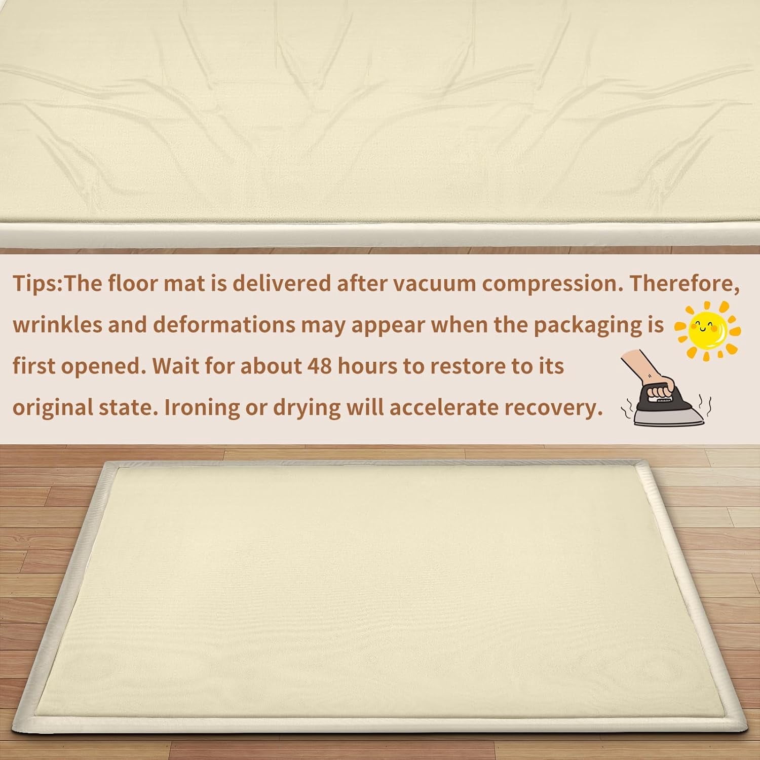 Baby Play Mat for Floor - 1.4" Thick Memory Foam Rug, 70"x60" Playpen Tummy Time Mat, Soft Velvet Nursery Rug, Large Padded Crawling Mat, Cushioned Pads for Playroom Toddlers, Infants, Yoga, Tatami