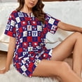 thumbnail image 4 of Vsdgher Ensemble de Pyjama Motif golf pour Femmes 2 Pcs Manches Courtes, Ensemble de Pyjama Doux d'Été Décontracté, 2 Pcs Pj-Grand, 4 of 6