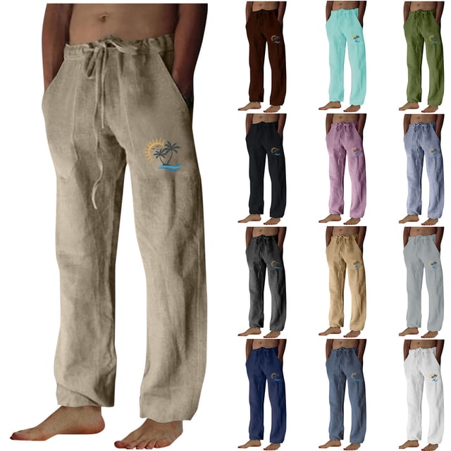 Styesk Pantalon Homme Mode Imprimé Décontracté Taille Élastique avec Poche Pantalon de Sport