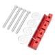 thumbnail image 3 of Kit de montaje de 4 ganchos en J para caja de herramientas de camioneta, de aluminio y acero inoxidable, universales, color rojo, 3 of 14