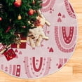 thumbnail image 5 of FMSHPON Valentines Mother's Day RainbowsHearts Xmas Christmas Tree Skirt Stand Mat for Holiday Party Decoration Indoor Outdoor 48 inches, 5 of 6