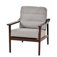 thumbnail image 5 of Roomfitters Home Accent Chair - Mid-Century Modern Upholstered Lounge Arm Chair with Solid Wood Frame & Soft Cushion for Living Room, Bedroom, Balcony, Taupe, 5 of 9