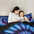 thumbnail image 4 of Manfei Watercolor Tie-Dye 7-Piece Twin Bedding Sets,Purple Blue Ombre Bedding Comforter Set,Abstract Splash Sheet Sets For Kids,Ultra Soft Home Decor Reversible, 4 of 8