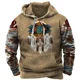 thumbnail image 4 of Sudadera con capucha retro para hombre, diseño indio, estampado 3D, manga larga, para deportes al aire libre, tendencia informal, otoño, gran tamaño, para hombre, 4 of 5
