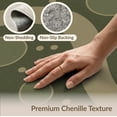 thumbnail image 6 of ODIKA 4'x6' Olive Green Midcentury Modern Flowing Wave Washable Area Rug Abstract Curved Lines with Scattered Dots for Bedroom, Reading Nook, Pet Friendly & Non-Shedding, 6 of 7