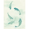 thumbnail image 2 of Nai, Danhui 19x24 White Modern Wood Framed Museum Art Print Titled - Celadon Koi I, 2 of 4