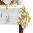 thumbnail image 4 of Christmas Table Cloth Waterproof Tablecloths, Winter Xmas Yellow Snowflakes Textured Tablecloth Dining Table Cover for Kitchen Party Tabletop Outdoor, Rectangle Tablecloth 60x102 Inch, 4 of 9