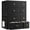 Black, variant on White Fabric Stackable Storage Drawers Closet Organizer & Storage with Fabric Drawers & Wood Top & Metal Frame, 4 Drawers Total, 22LBS/Drawer