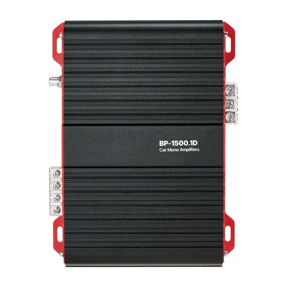 KFFKFF Monoblock Car Amplifier, 1500W RMS MAX, 1/2/4 Ohm Stable, 1-Channel Class D Car Audio Amplifier with Remote Subwoofer Level Control