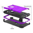 thumbnail image 7 of iPhone X Case, Mignova Rugged Plastic Heavy Duty Armor Holster Defender Full Body Protective Hybrid Case Cover with Belt Swivel Clip and Kickstand for Apple iPhone X (Purple), 7 of 7