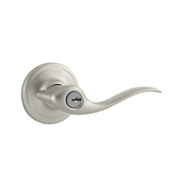 Kwikset Tustin Lever Entry in Satin Nickel