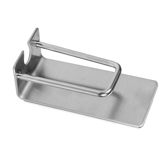 ETEREAUTY 2Pcs Plated Silver Stainless Steel Toothbrush Organizer Wall Hook No Tool Installation
