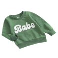 thumbnail image 2 of Pull pour Enfants Imprimé Lettre Col Manches Longues Blouse, 2 of 7