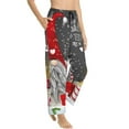 thumbnail image 2 of Disketp Traditional Scandinavian Dwarf Print Women'S Comfy Pajama Pants Casual Drawstring Palazzo Lounge Wide Leg Pants, 2 of 9