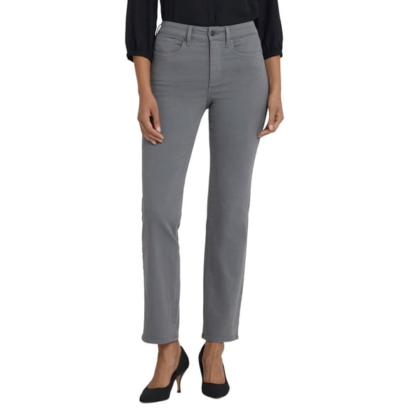 NYDJ womens Petite Marilyn Lunar Stone Straight Leg Jean, 4P