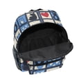 thumbnail image 6 of FORMRS School Backpack with Front Zippered Pocket 12" Student Travel Daypack, Black Cats and Hearts, 6 of 6
