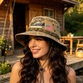 thumbnail image 4 of Packable Sun Bucket Hat with Adjustable Windproof Drawstring for Men Women - UV Protection Lightweight Foldable Sun Hats - Summer Hiking Cap, Suitable for Beach, Gardening, Camping, 4 of 7