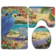 thumbnail image 1 of ABPHQTO Pinturas de flores de amor de pájaros flamencos Juego de alfombras de baño de 3 piezas Alfombra de baño Alfombra de contorno y tapa de inodoro ABPHQTO Cont-CHAPPLE-28030, 1 of 2