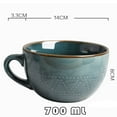 thumbnail image 2 of Large soup cups with handle large ceramic coffee cup jumbo cup Tletseagh, 2 of 6