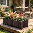 thumbnail image 4 of Plastic Raised Planter Bed, Elevated Box with Legs, for Vegetable Herb Flower Planting, Indoor Outdoor Use on Balcony Fence, 4 of 7