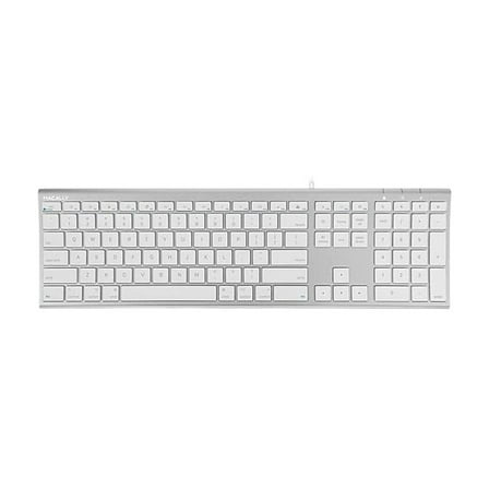 Macally Ultra Slim Wired Keyboard - Mac and PC Compatible