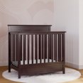 thumbnail image 3 of Storkcraft Petal Mini 4-in-1 Convertible Baby Crib with Mini Crib Mattress, Espresso, 3 of 10
