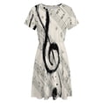 thumbnail image 4 of Musical Notes Women's Dress Short Sleeve Summer Sundress Summer Women Clothes, 4 of 7