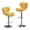 Yellow + Polyester+5, variant on ENTU Set of 2 Pink Adjustable Swivel Barstools Velvet Upholstered with Chrome Base & Footrest