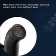 thumbnail image 4 of Matte Black Faucet, Baking Paint Single Handle Sink Faucet Round Stainless Steel  for Bathroom, 4 of 7