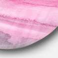 thumbnail image 2 of Designart 'Pink Handpainted Abstract Watercolor' Geometric Metal Circle Wall Art, 2 of 3