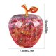 thumbnail image 3 of Adorno de manzanas de cristal | Decoración navideña de vidrio artesanal | Regalo romántico personalizado de Nochebuena para amigos y familiares | Decoración festiva para el hogar | Opciones en rojo,, 3 of 6